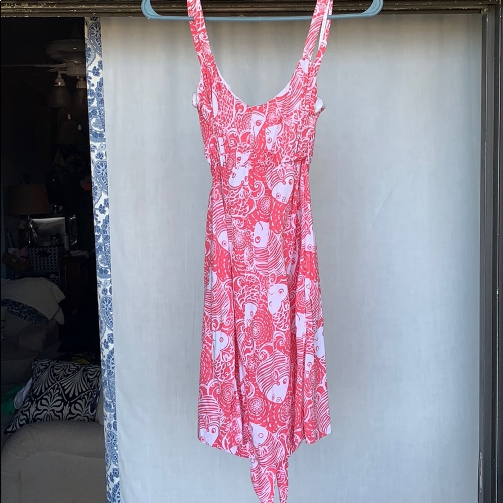 Pink & White tropical summer Lilly dress